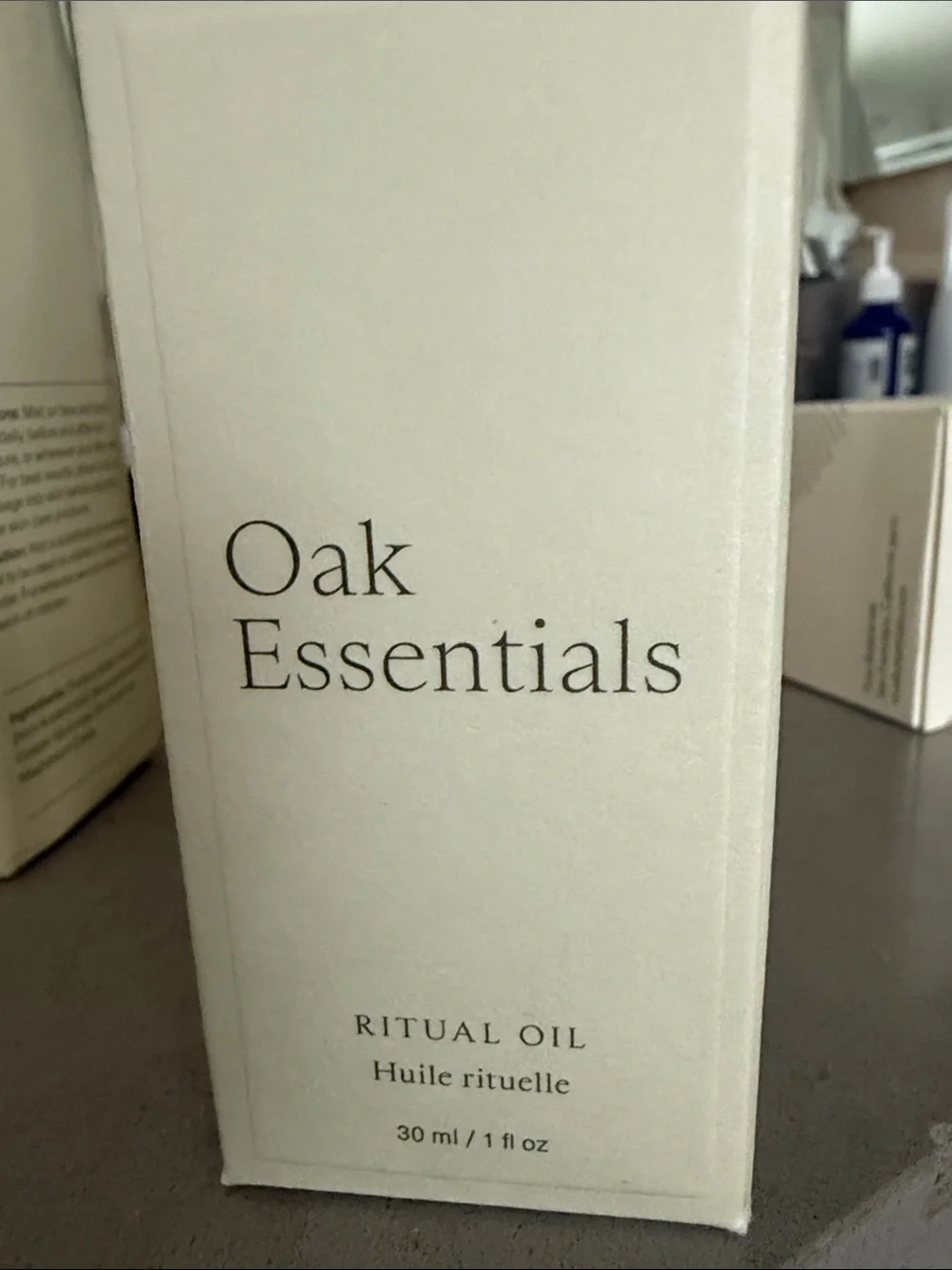 Essentials Ritual Oil – Cream White Packaging